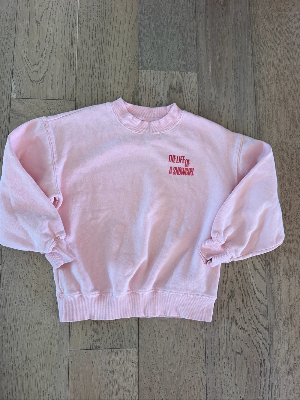 Taylor Swift The Life of a Showgirl Pink Crewneck Sweatshirt Youth Medium YM